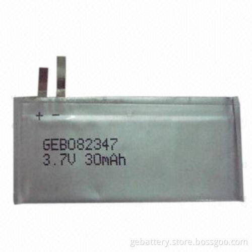 Lithium Polymer Battery with 30mAh Capacity